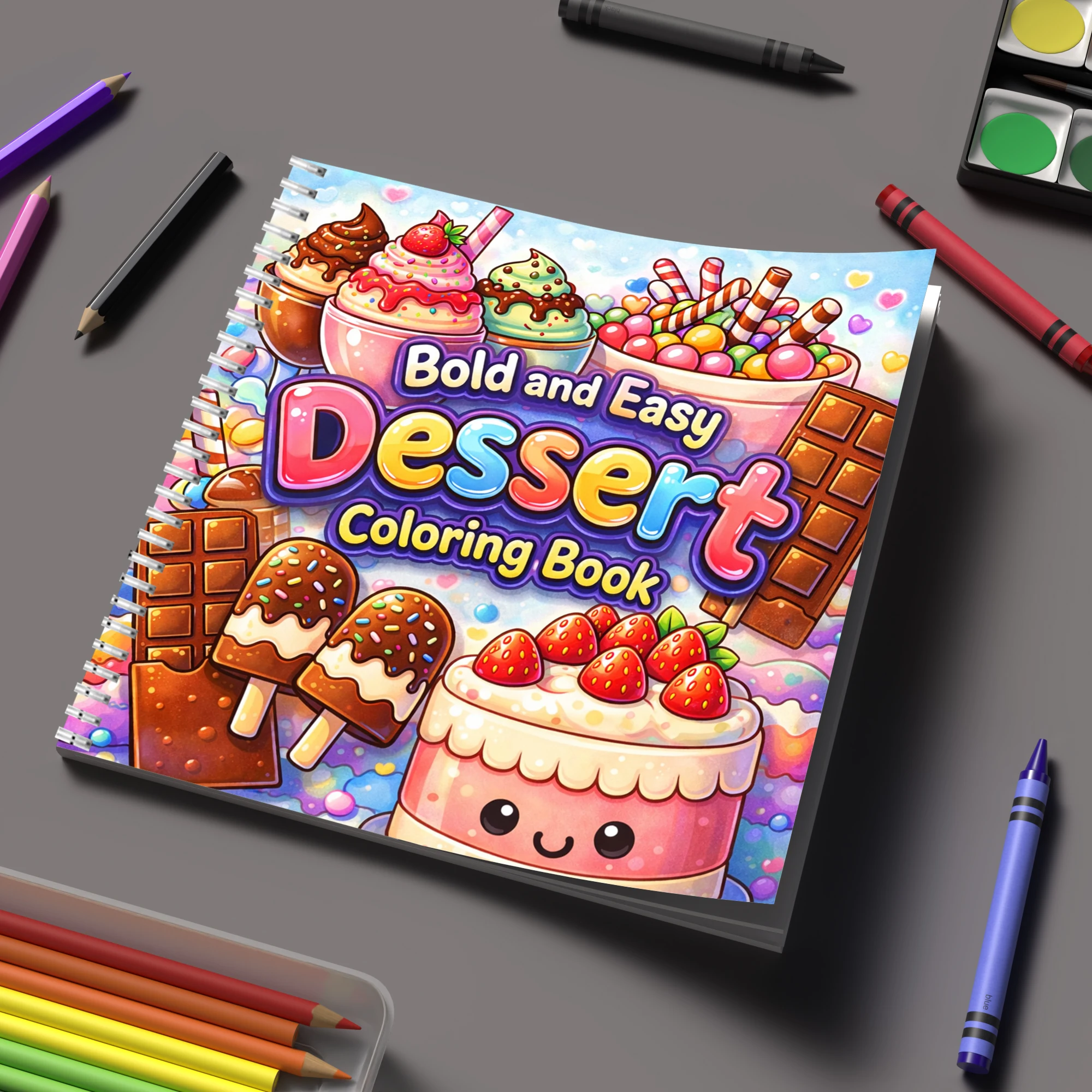 塗り絵ブック 大人向け簡単デザート塗り絵ブック、誕生日プレゼ - Food And Snacks Coloring Book のレビューと価格