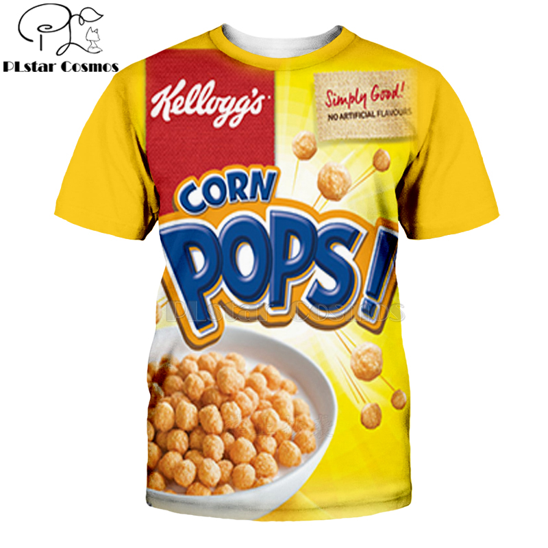 男性と女性のための半袖Tシャツ,ブランド,カジュアル,キャン - Food Snacks Brands のレビューと価格