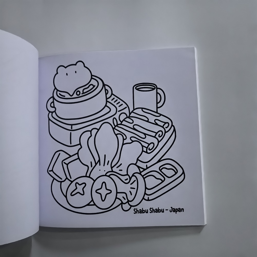 アジア料理 簡単な大人向け塗り絵 かわいいお絵描きブック ク - Food And Snacks Coloring Book のレビューと価格